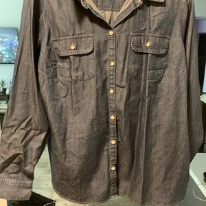 Croft and Barrow Lightweight Denim Button down blouse